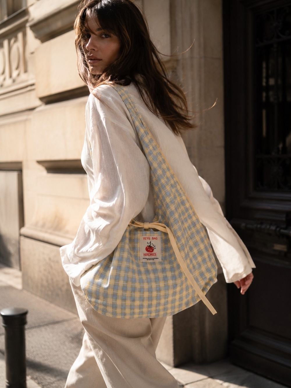 👜 YEYU BAG Handmade Plaid Shoulder Tote – Korean Style  | New without Tags 🐠